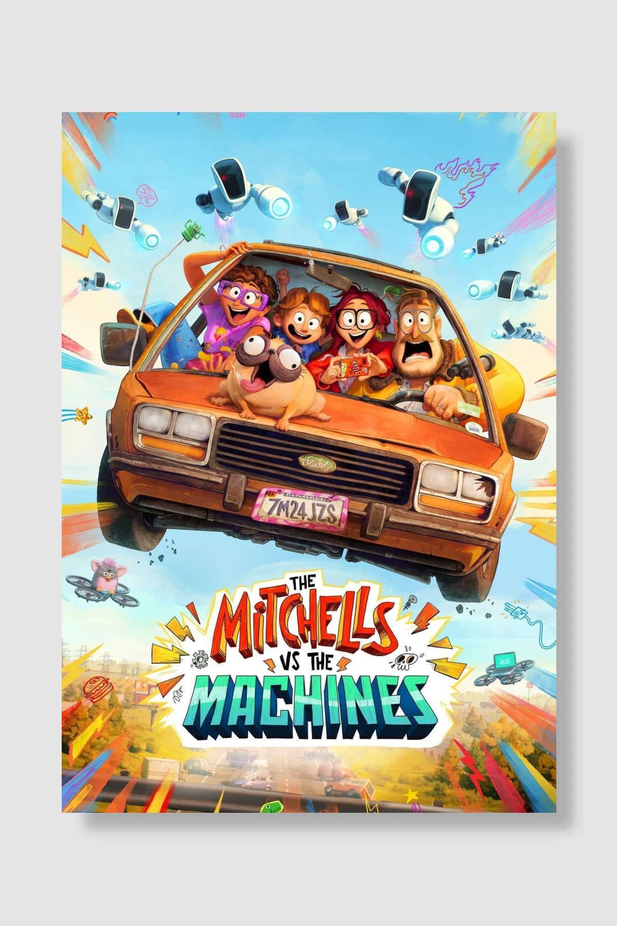 Mudi Store-My Family Vs. Robots - the Mitchells Vs. the Machines Movie Poster 1