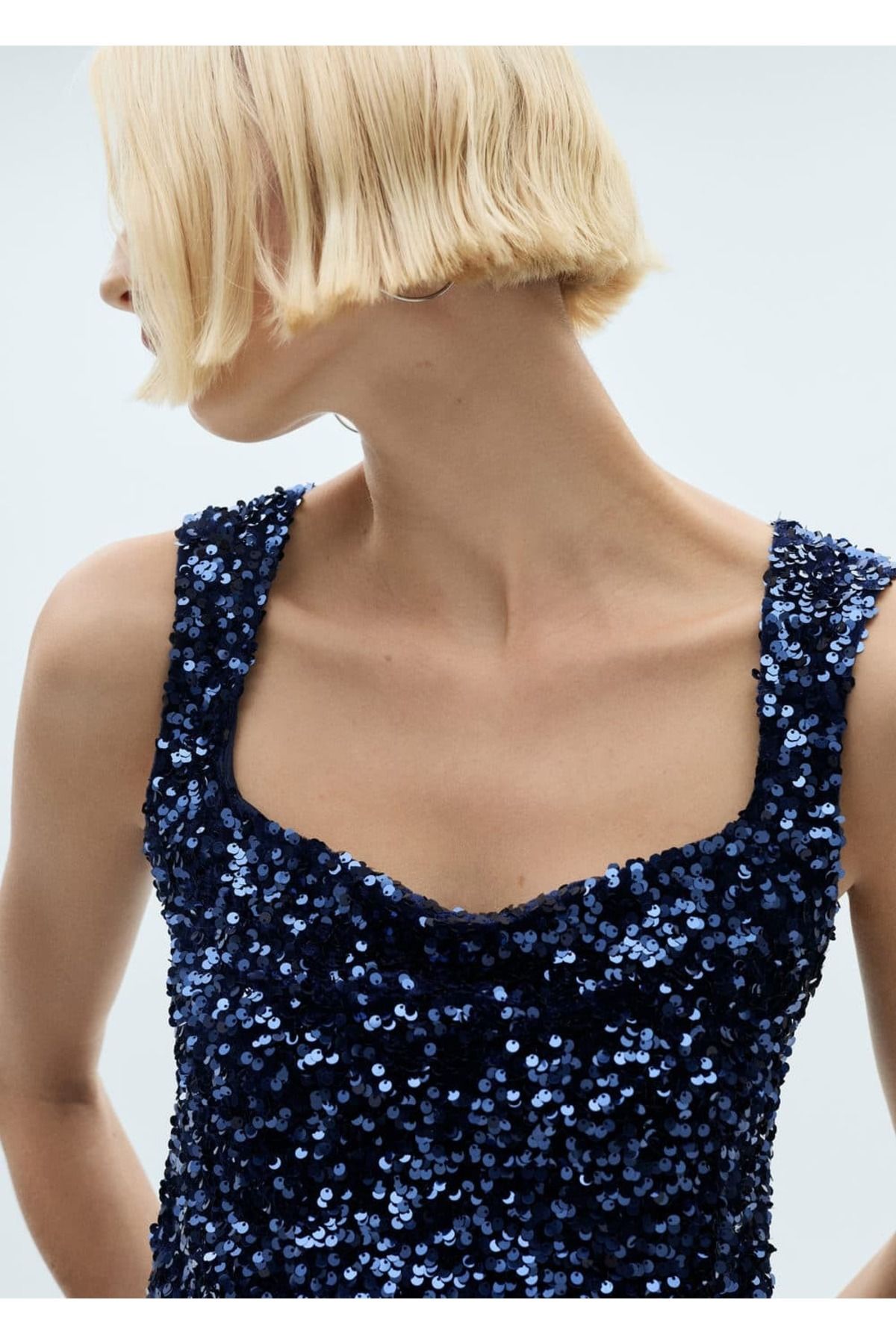 MANGO Woman-Blouse with Sequins on the Straps 5