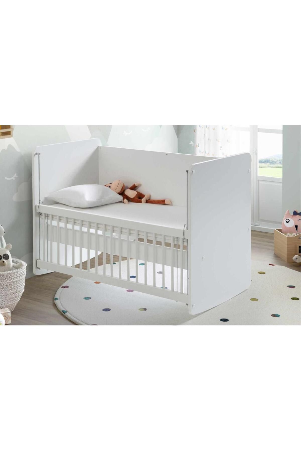 elifit Nessiworld Babywhen Pratik Sallanır Anne Yanı Beşik 60x120 Beyaz