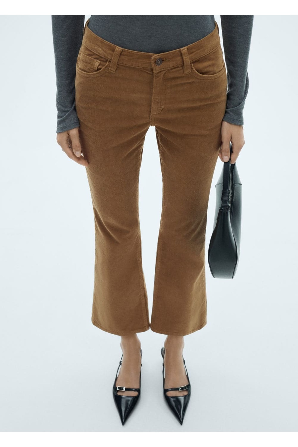 Sienna Flare Kısa Fitilli Kadife Jean Pantolon