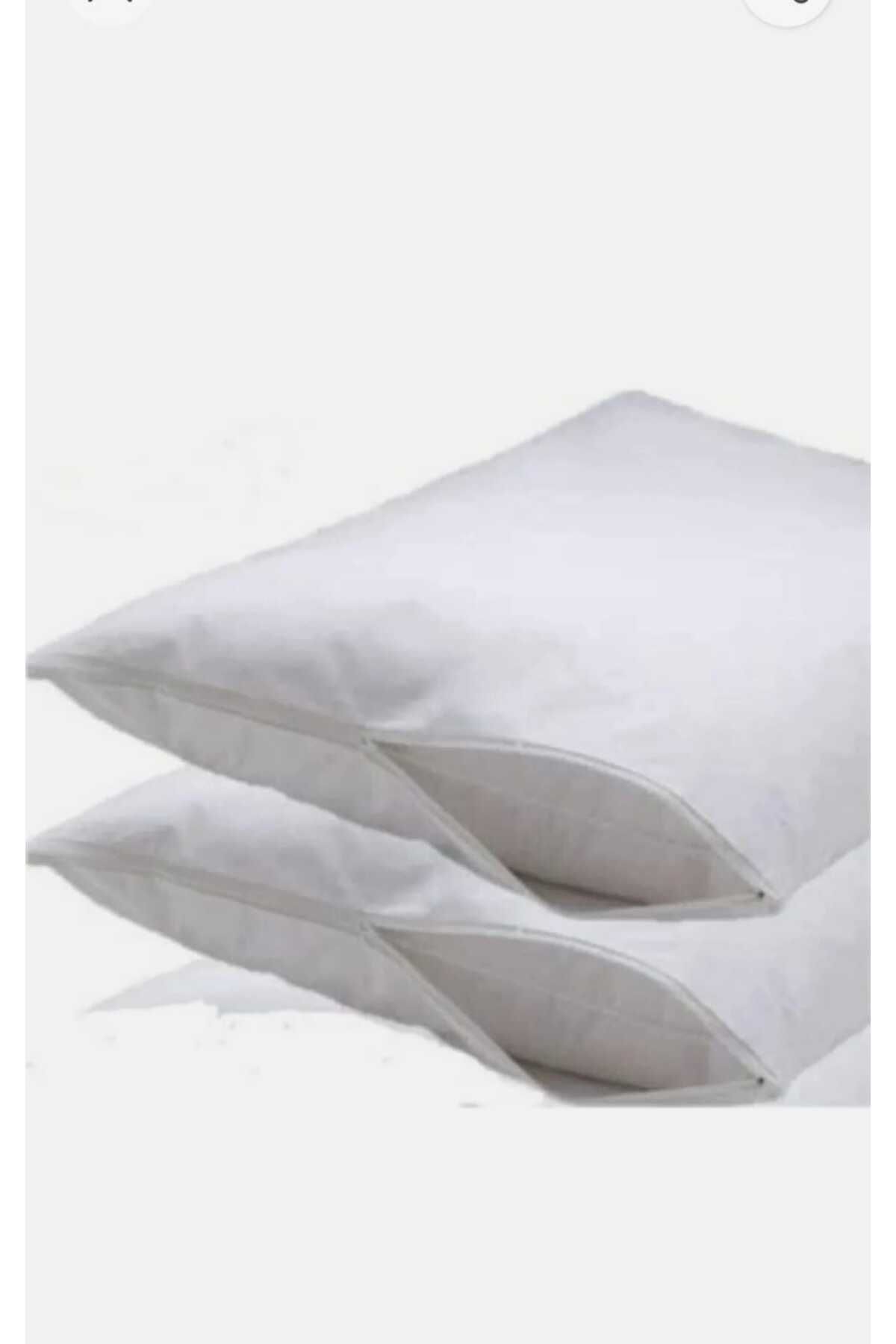 AYHOME-Evidea Set of 2 White Colored Pillow with Pillow Lining and Case Detail 2
