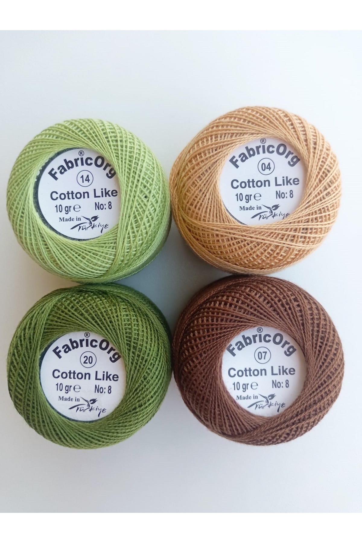 fabricorg Cotton Like Etamin-kanaviçe 4'lü Iplik Seti (10 Gr-no.8)