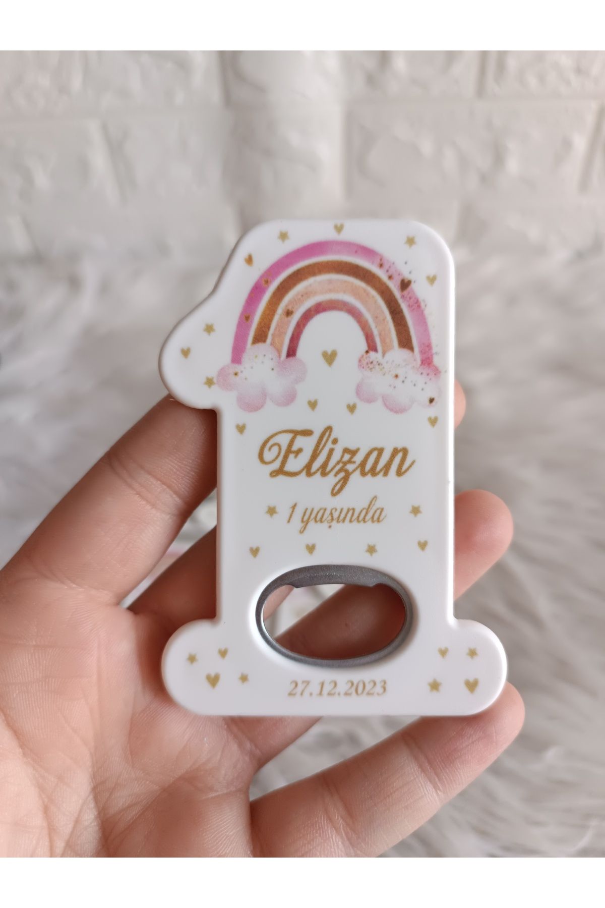 Doğrukan Hediyelik 10 adet gökkuşaklı 1 rakam açacak yenidoğan doğum günü mevlüt hediyelikleri