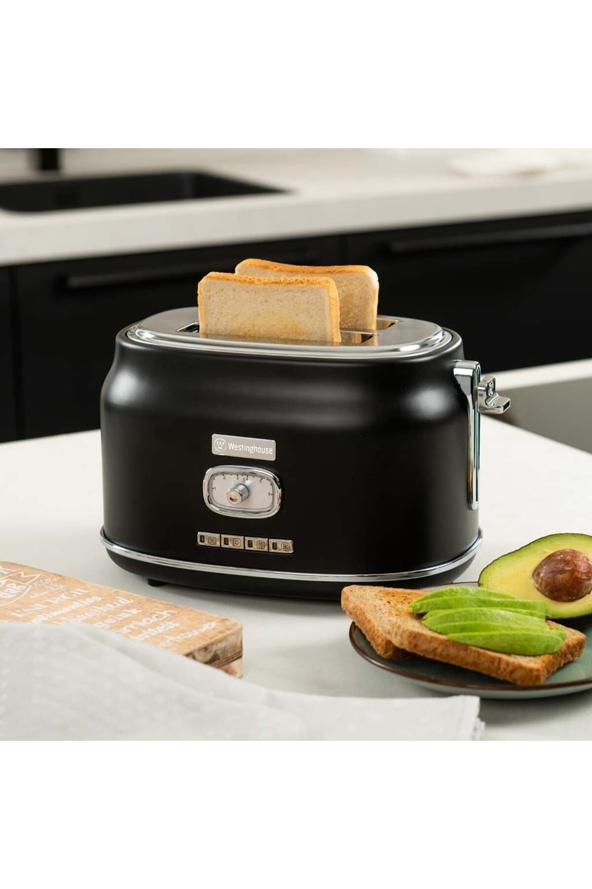 Westinghouse-Toaster - Retro Series 2 Slice Toaster Black 6