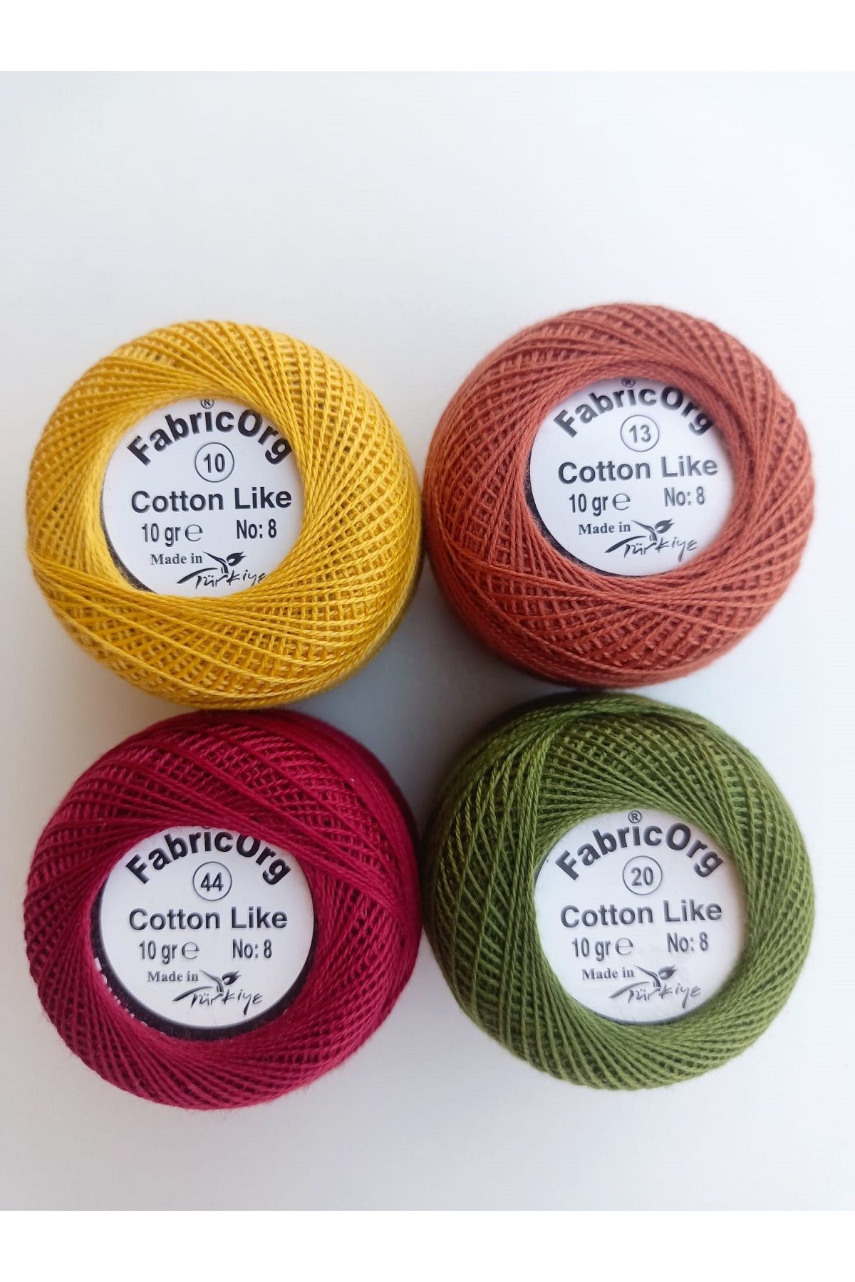 fabricorg Cotton Like Etamin-kanaviçe 4'lü Iplik Seti (10 Gr-no.8)