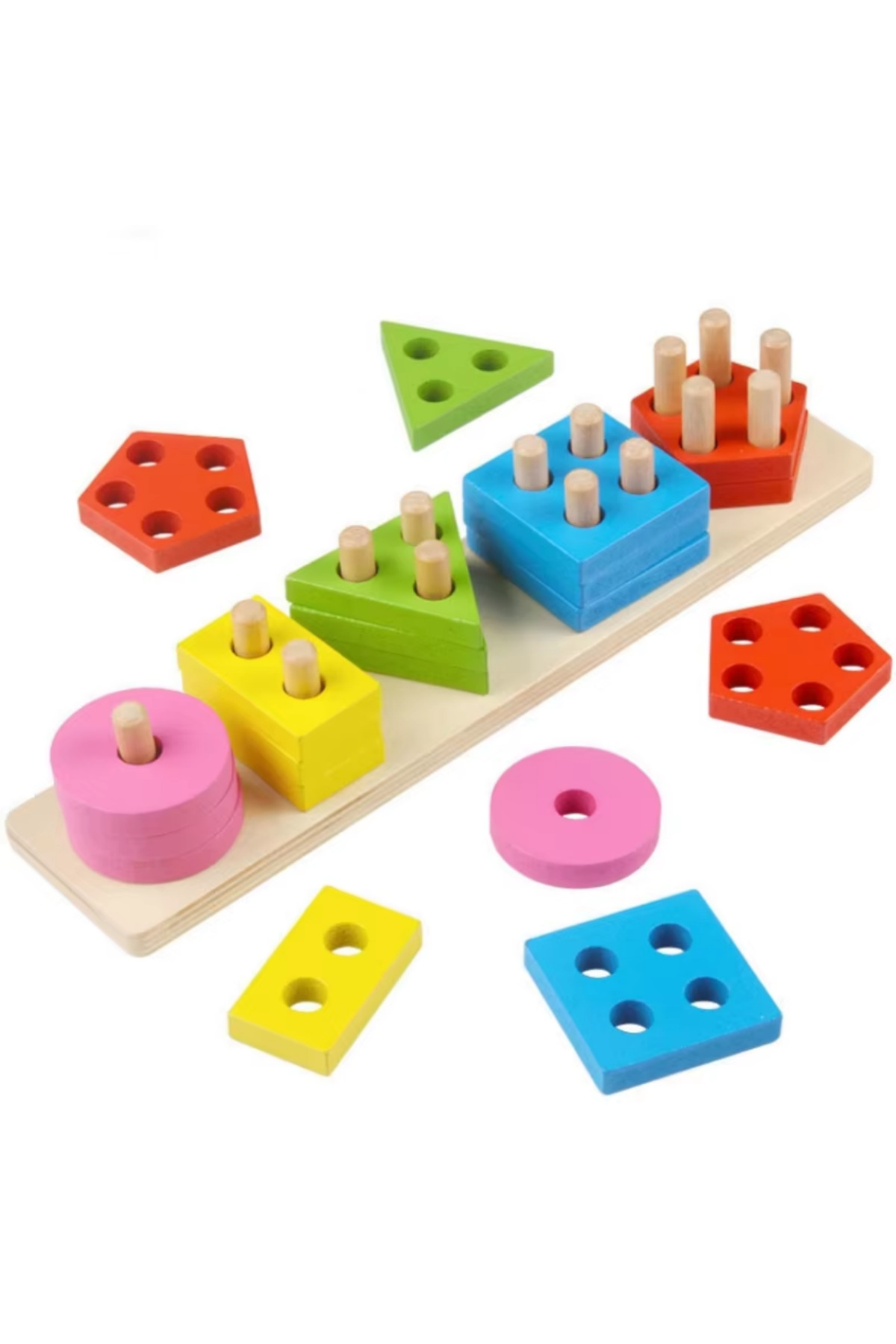 بلوک‌های هندسی چوبی