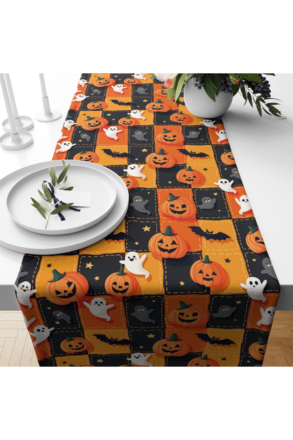 Viadela Halloween Halloween Honey Pumpkin Design Runner 40x150 Cm - One Size