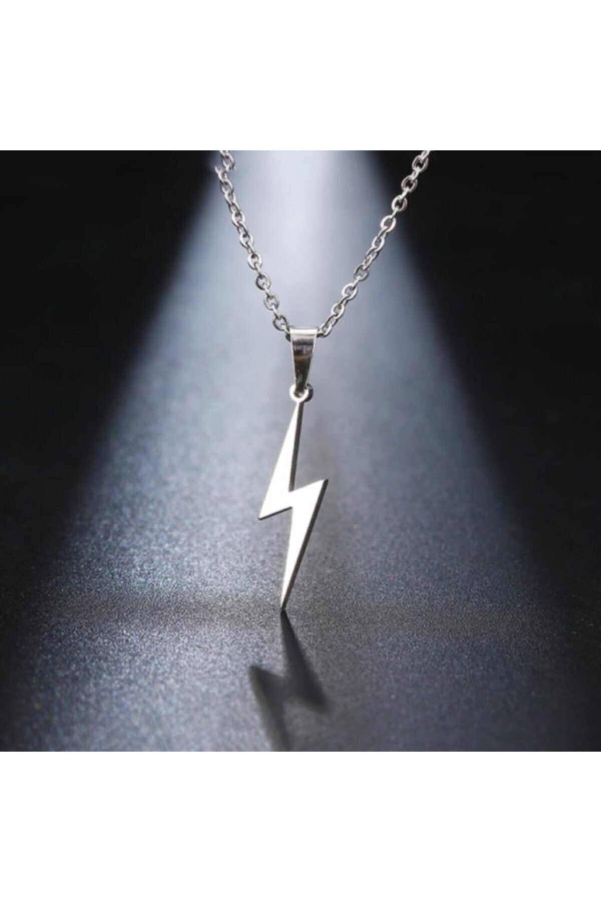 AlpCollection-Gray Lightning Bolt Flash Gordon Metal Chain Gift Necklace Jewelry 1