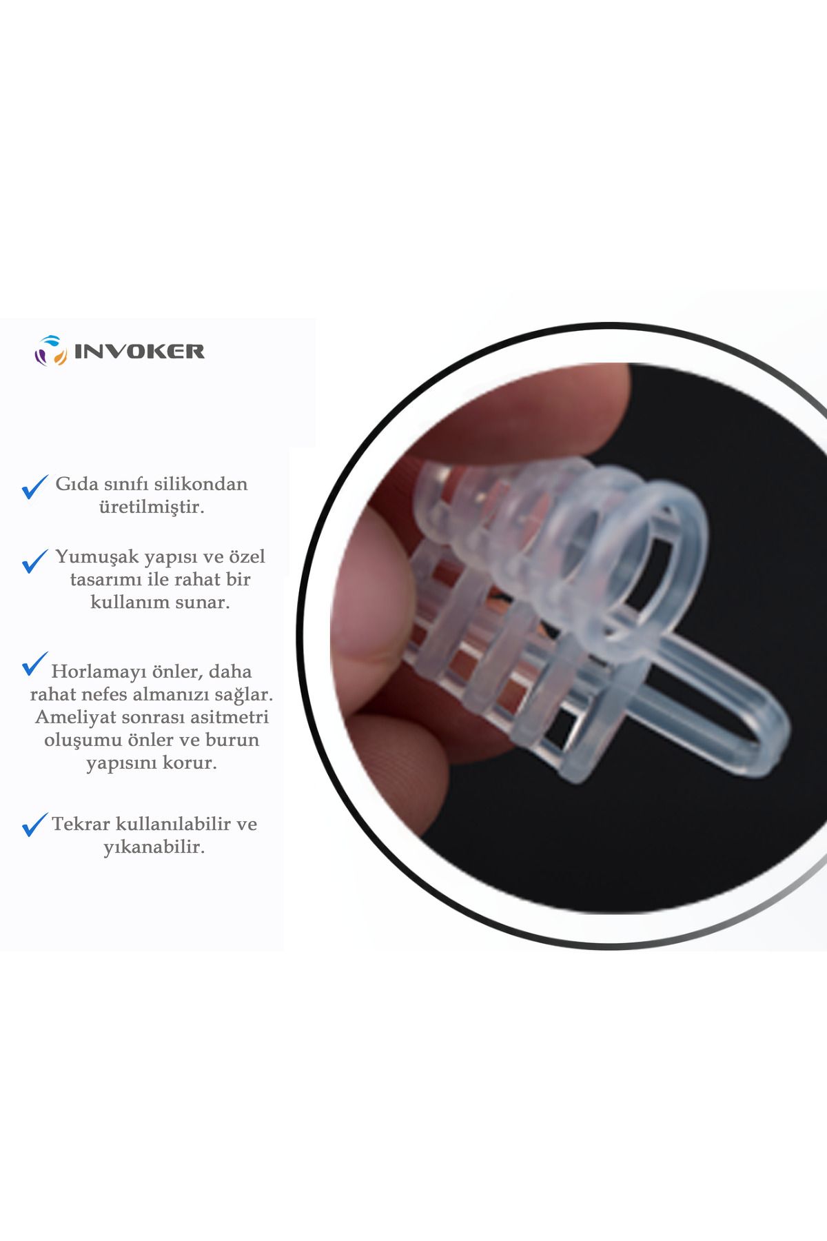 INVOKER-Silicone Nasal Dilator and Intra-Nose Anti-Snoring - L 4