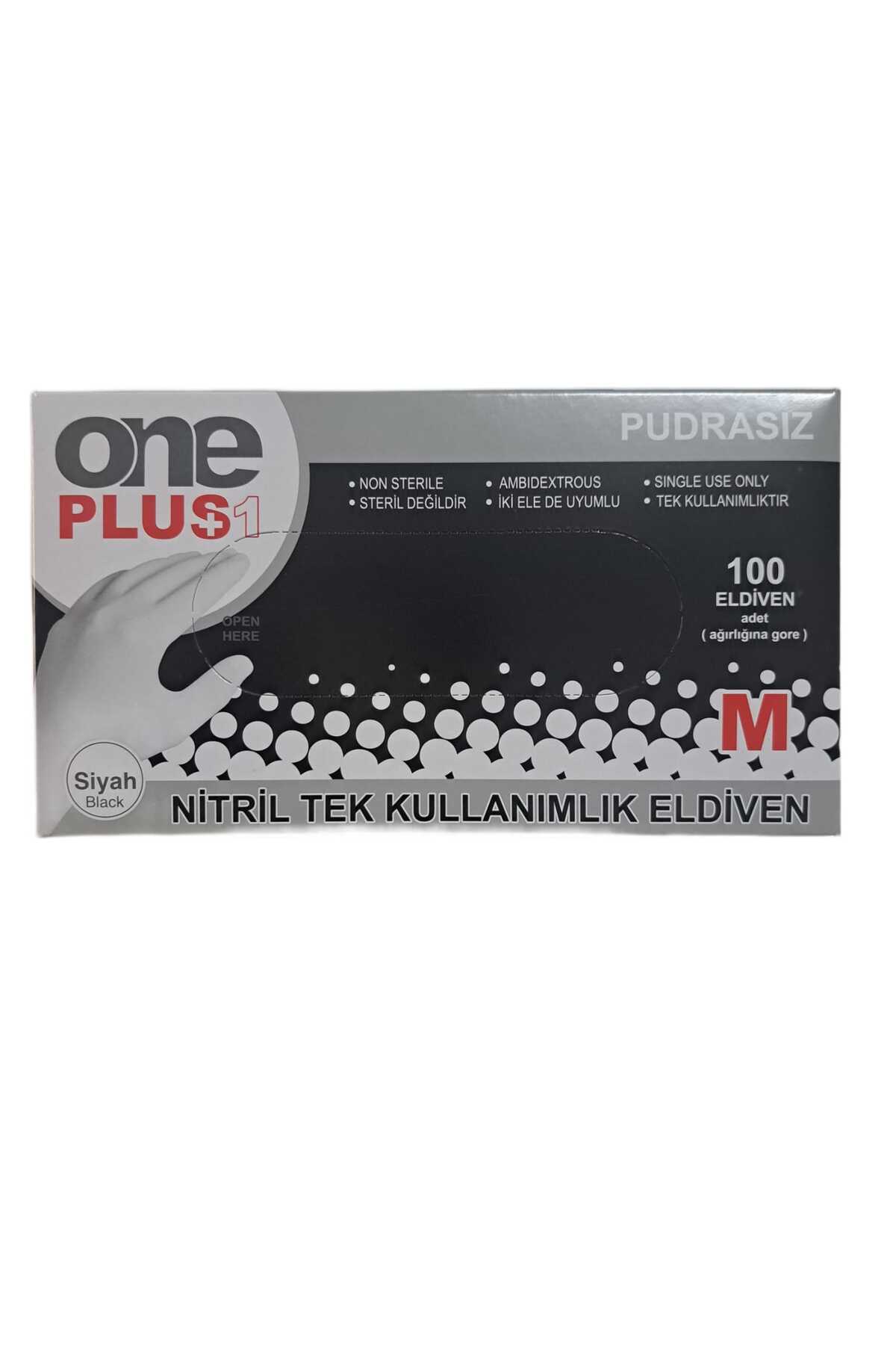 Eldiven Siyah Nitril 100lü Pudrasız M