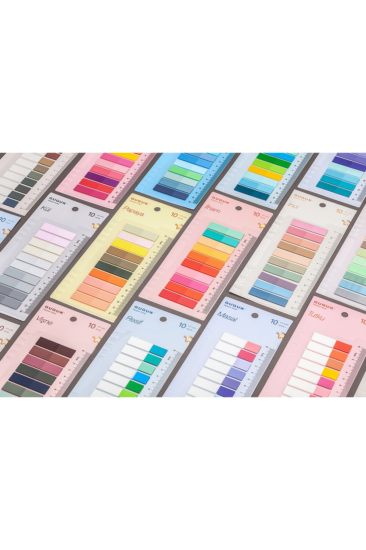 GUGUK-Transparent Pet Index with Landscape 10 Colored Rulers • Index Sticker • Post-It • Sticky Note (Ggk-P023) 4