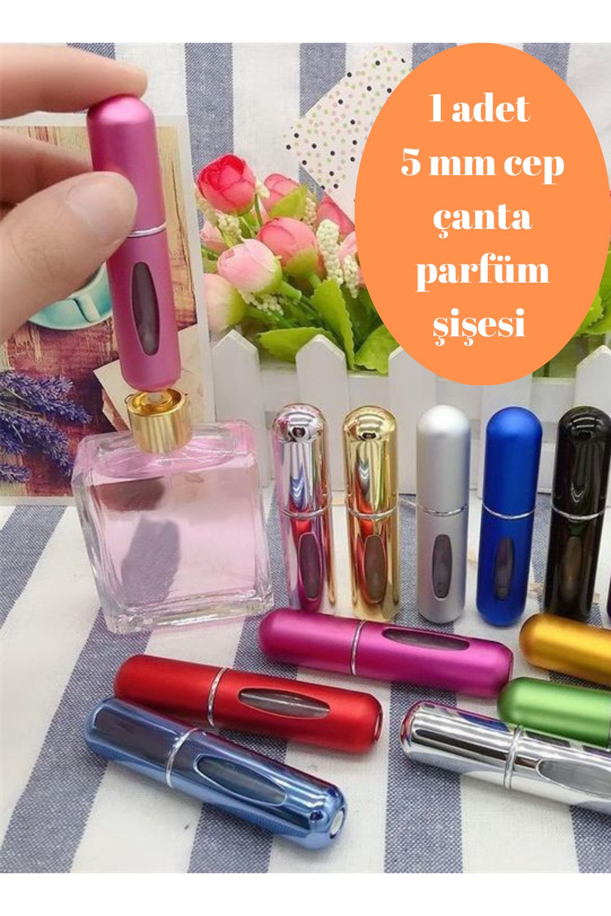 Parfüm Şişesi Çanta Içi Mini Doldurulabilir Seyahat Cep Yedek Parfüm Şişesi 5 ml