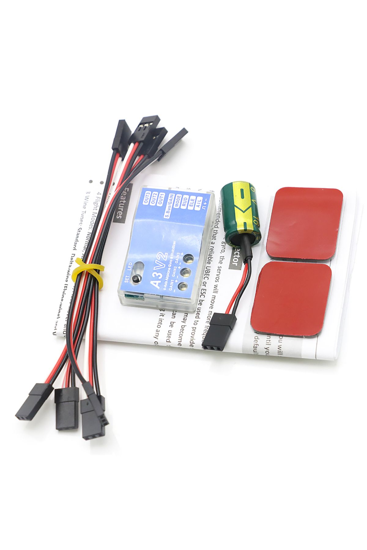 U-Angel-1988-3 Axis Gyro A3 V2 Aeroplane Flight Controller Stabilizer for RC Airplane Fixed-wing Copter 4