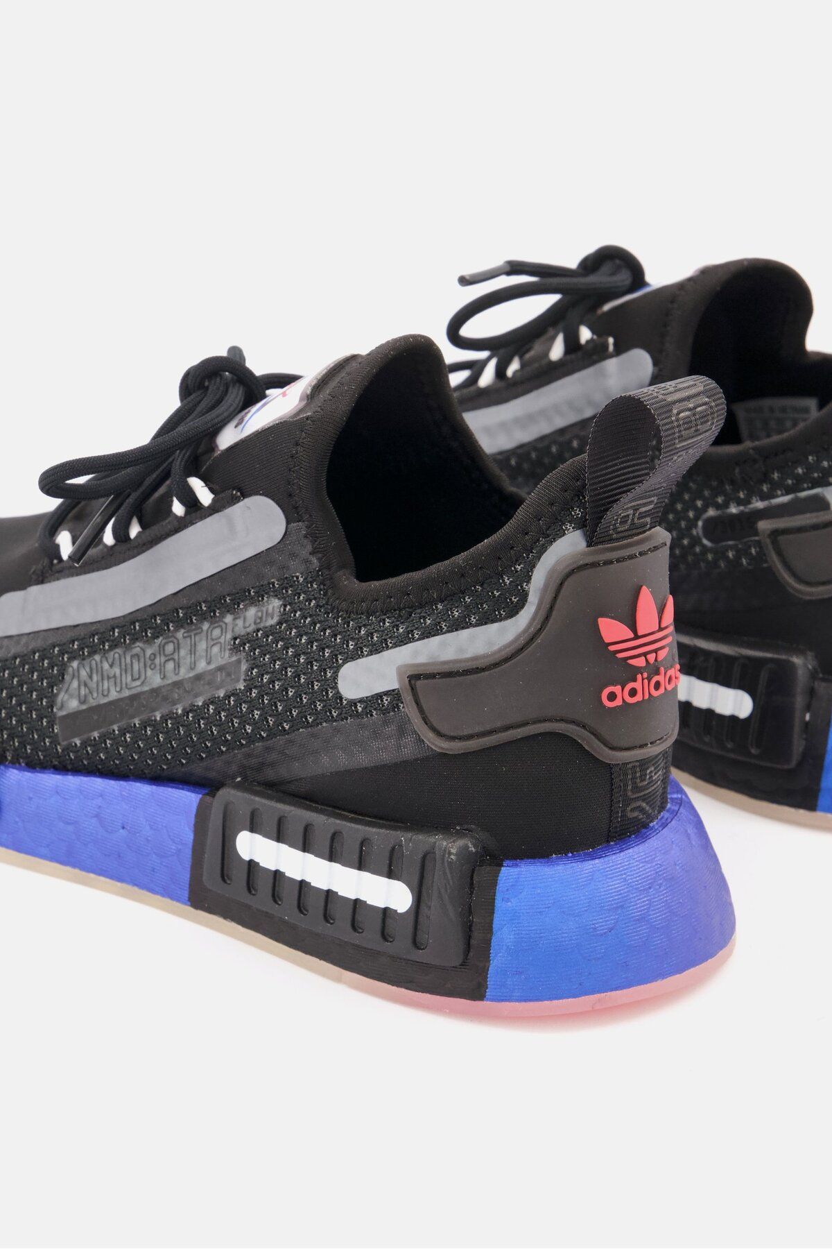 Adidas Originals-Kids Boy NMD R1 Spectoo Lace Up Training Shoes, Black/Blue 2