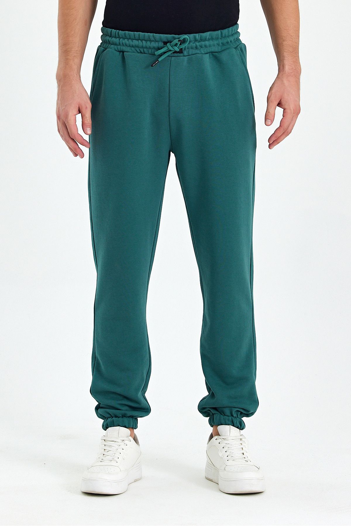 ESPİNA-Men's Diagonal 3 Thread Sweatpants with Pockets and Cord 3