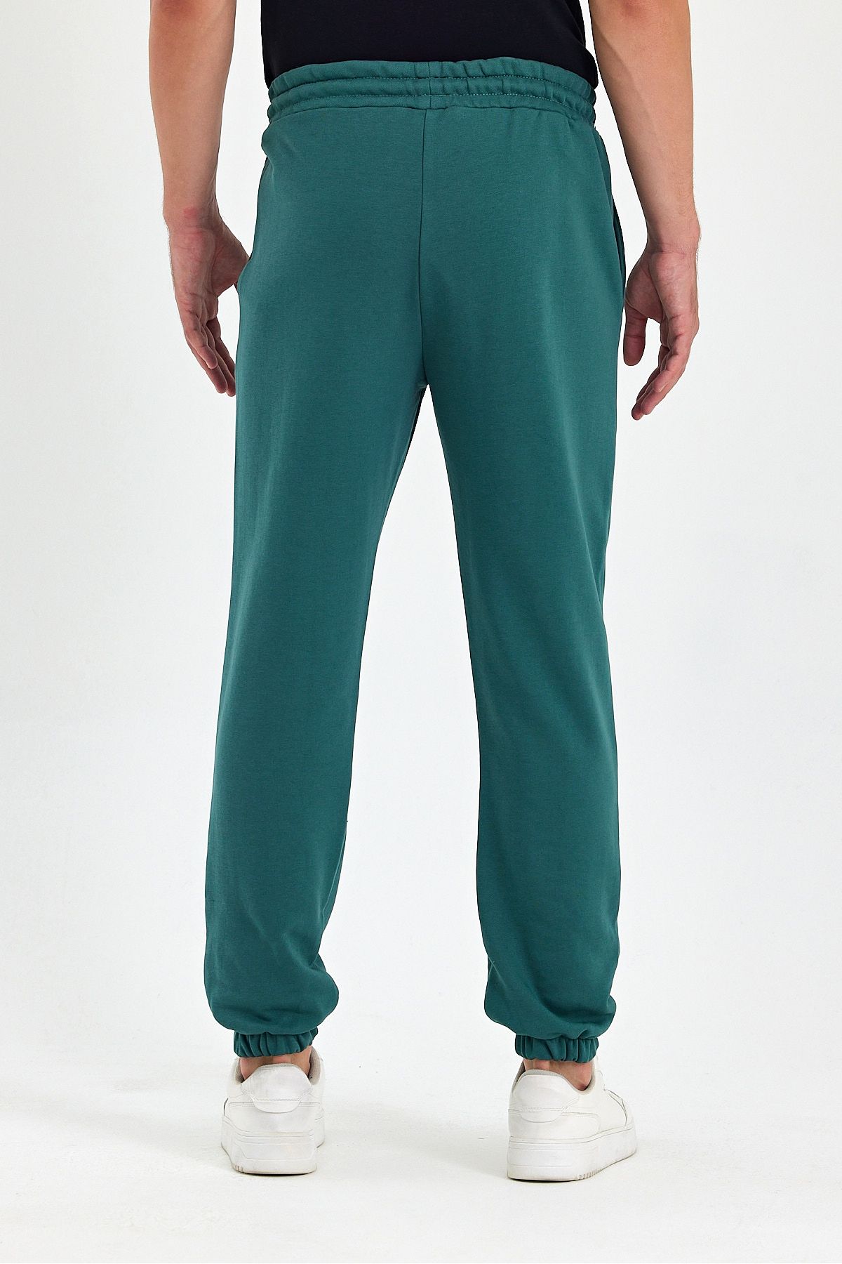 ESPİNA-Men's Diagonal 3 Thread Sweatpants with Pockets and Cord 7