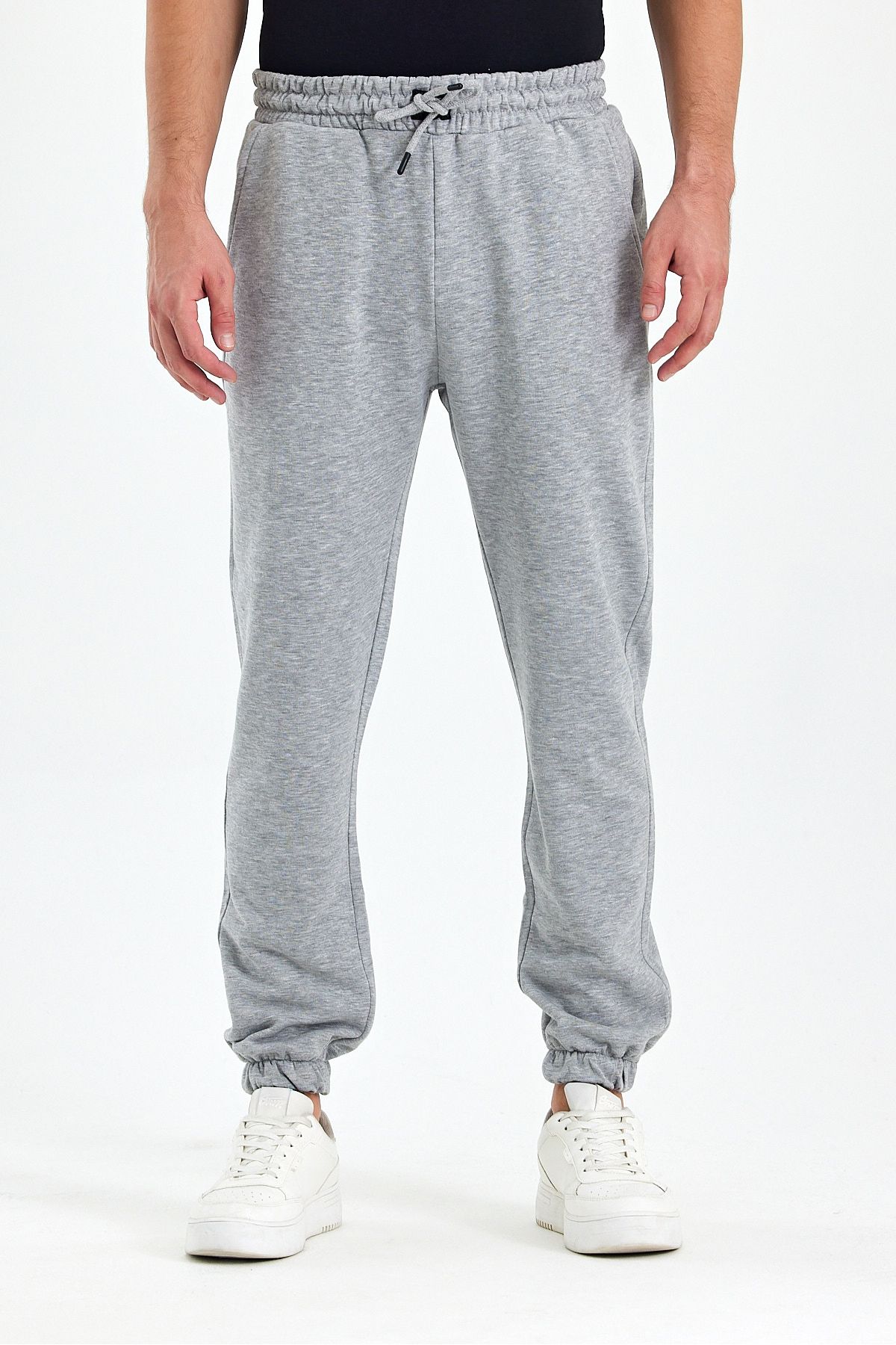 ESPİNA-Men's Diagonal 3 Thread Sweatpants with Pockets and Cord 3