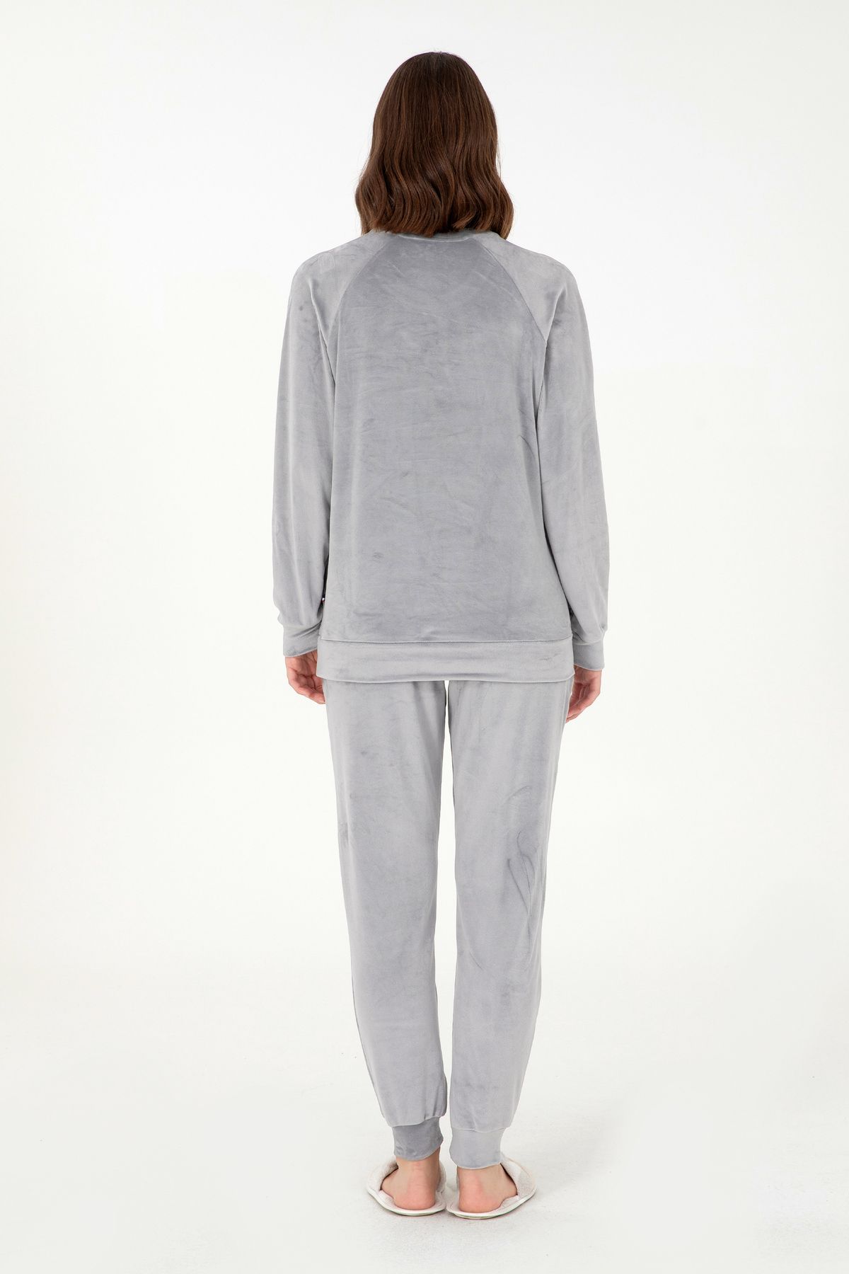 U.S. Polo Assn.-Women's Gray Melange Pajama Set 50302064 -Vr086 5