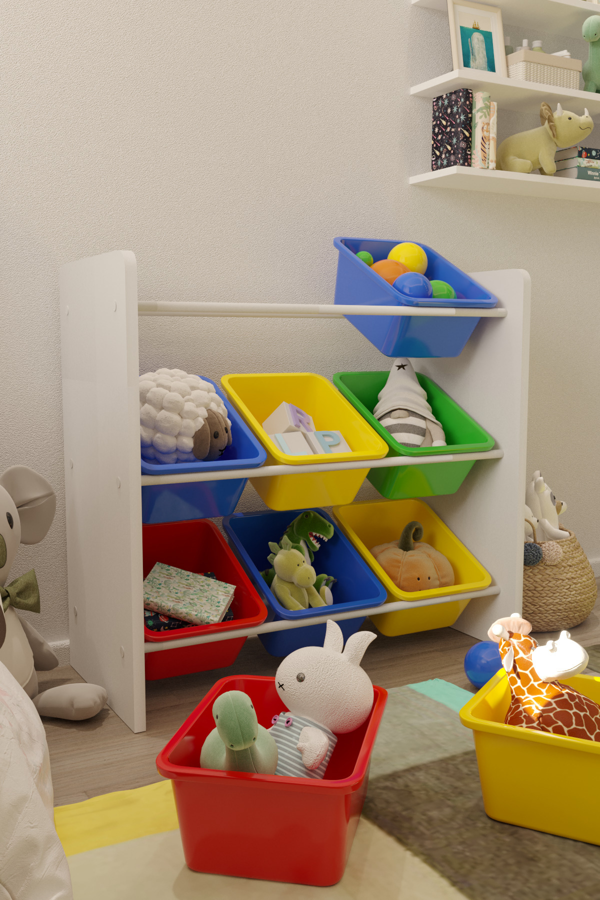 Flinder 9 Sepetli Çok Amaçlı Oyuncak Dolabı Montessori Dolap fotoğrafı 2 (önizleme)