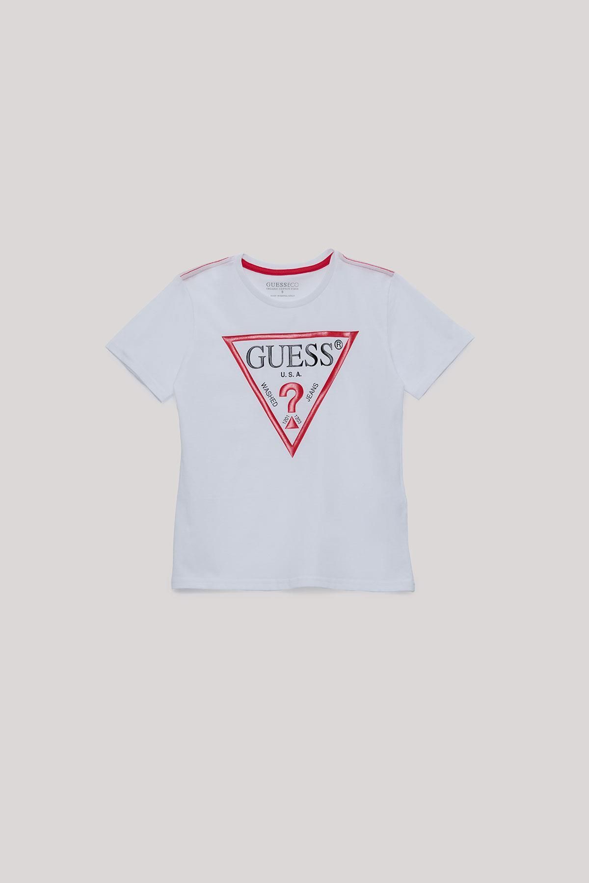 Guess-Biele chlapčenské tričko Bg Store 5