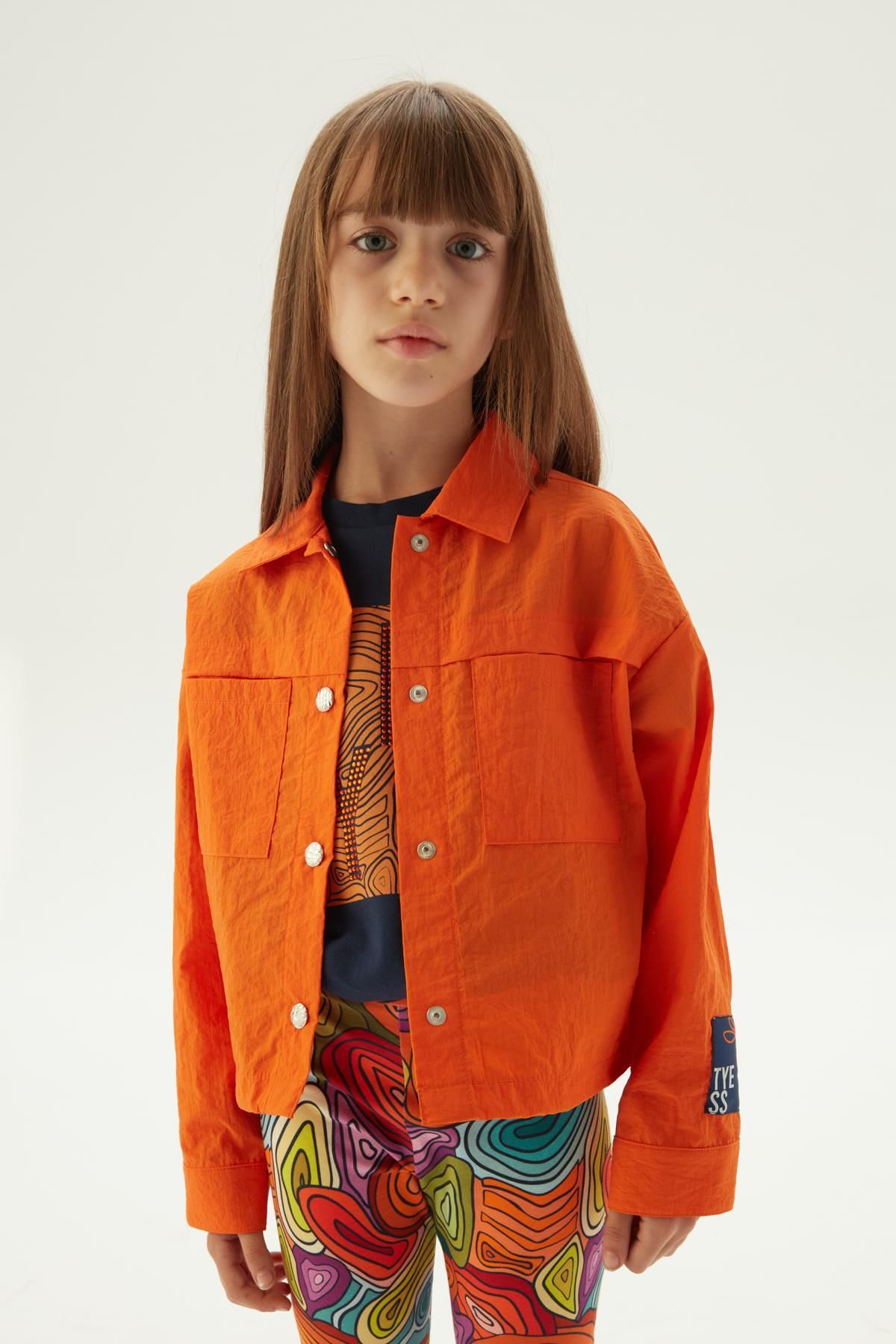 Tyess-BG Store Girl's Orange Jacket 2