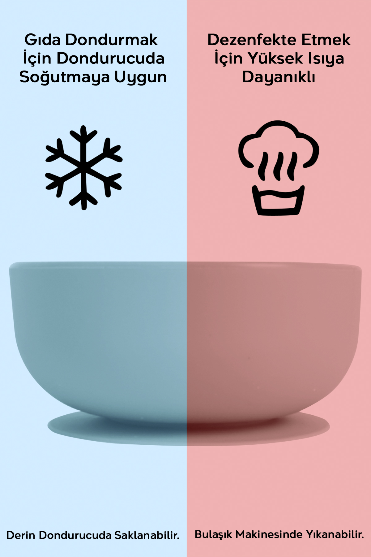 Meleni Baby 2'li Bebek Beslenme Seti - Vakumlu Silikon Kapaklı Mama Kasesi - Diş Kaşıyıcı Mama Kaşığı - Kahve fotoğrafı 6 (önizleme)