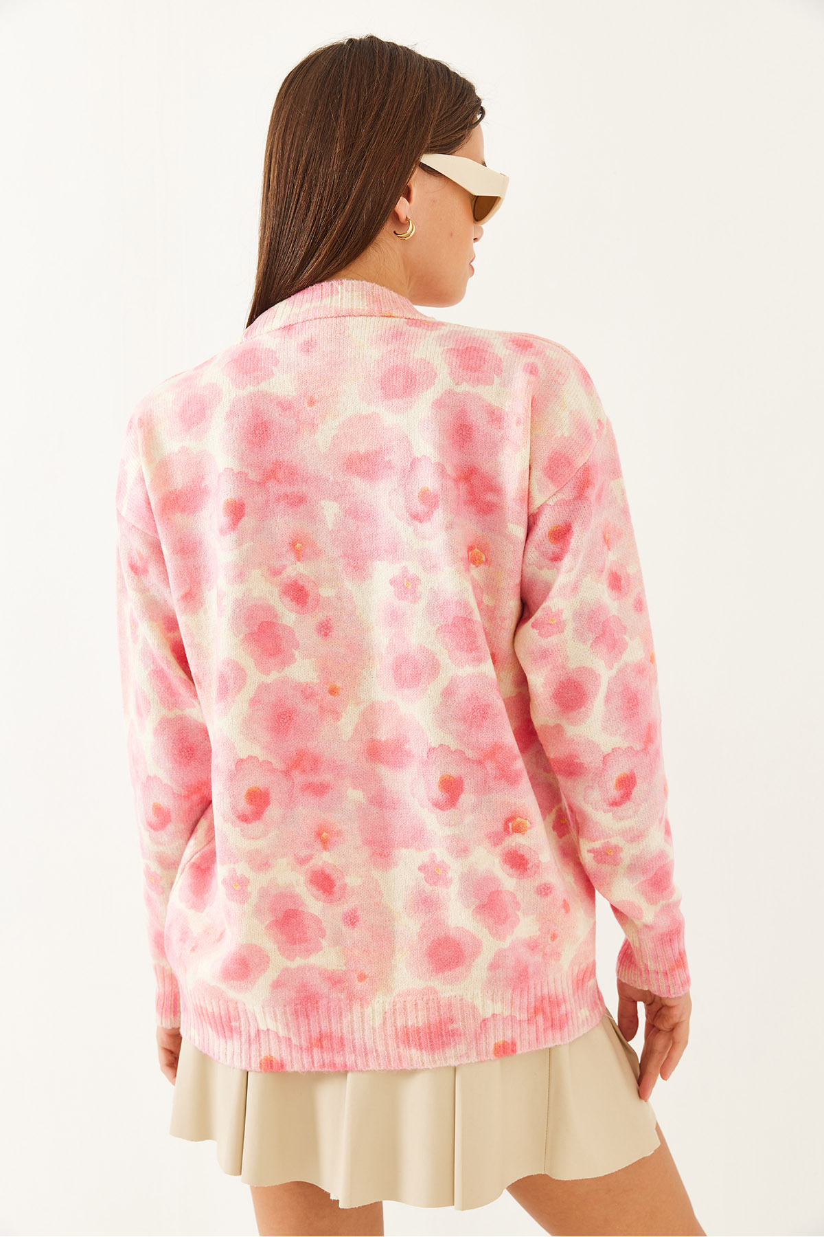 LUCCI Pattern Knit Sweater with Crew Neck 4