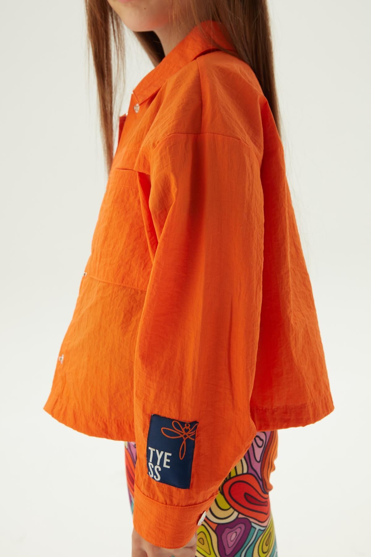 Tyess-BG Store Girl's Orange Jacket 3