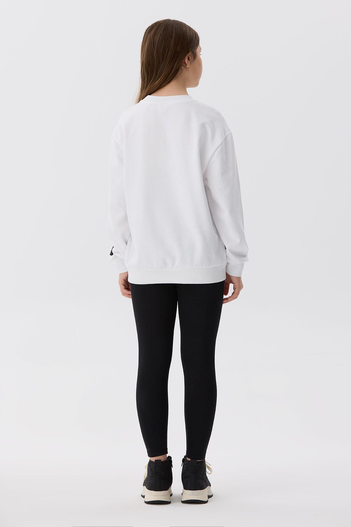Tyess-Bg Store White Sweatshirt for Girls 4