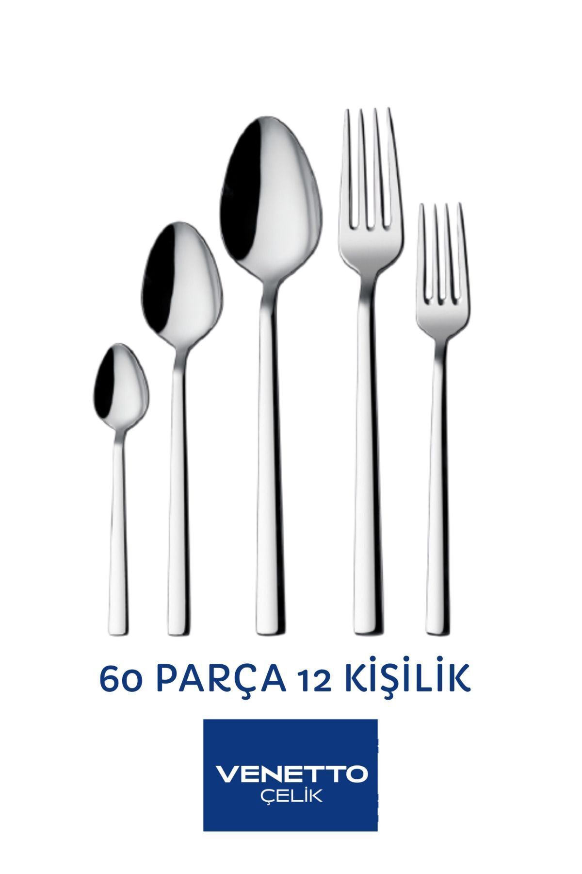 60-Piece 12-Person Steel Cutlery Set