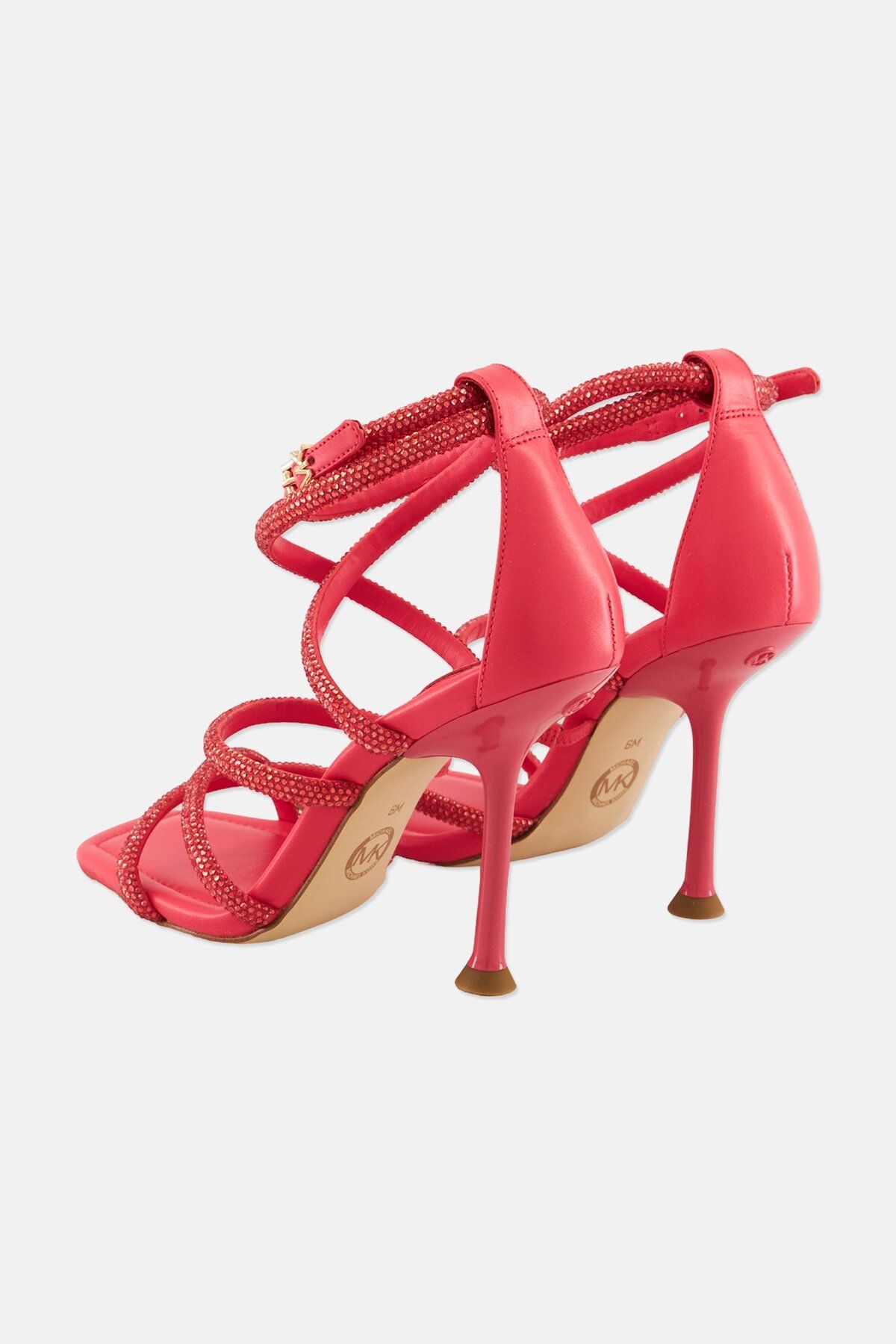 Michael Kors-Women Medium Embellished Strappy Sandals, Red 3