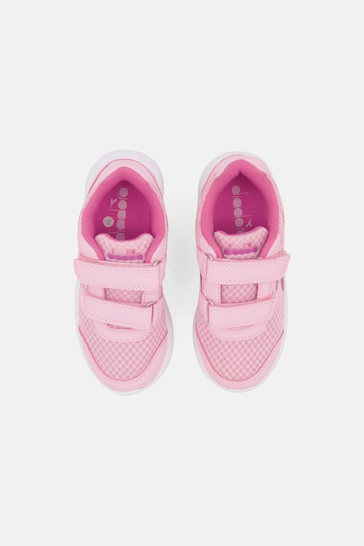 Diadora-Kids Girl Robin Jr V Velcro Closure Training Shoes, Pink 3