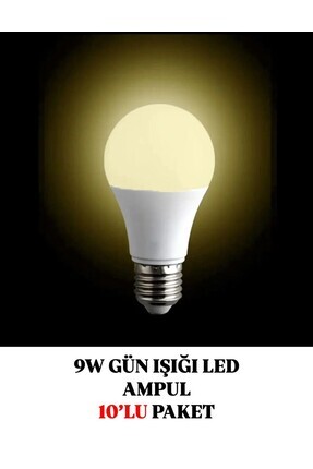 Noas Led 9w Gün Işığı Led Ampul 10'lu Paket Kutulu Ürün