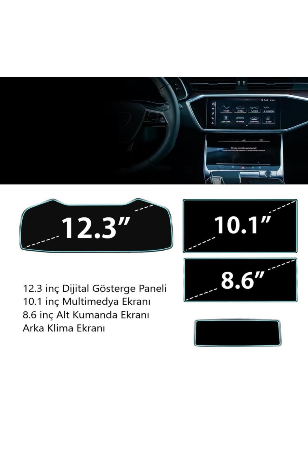 Engo-Audi Q7 Matte Screen Protector Multimedia Control Indicator Air Conditioner 3