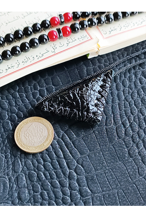 ViP GiFT Cevşen Dualı Mini Üçgen Kolye Muska Hakiki Deri Kapalı