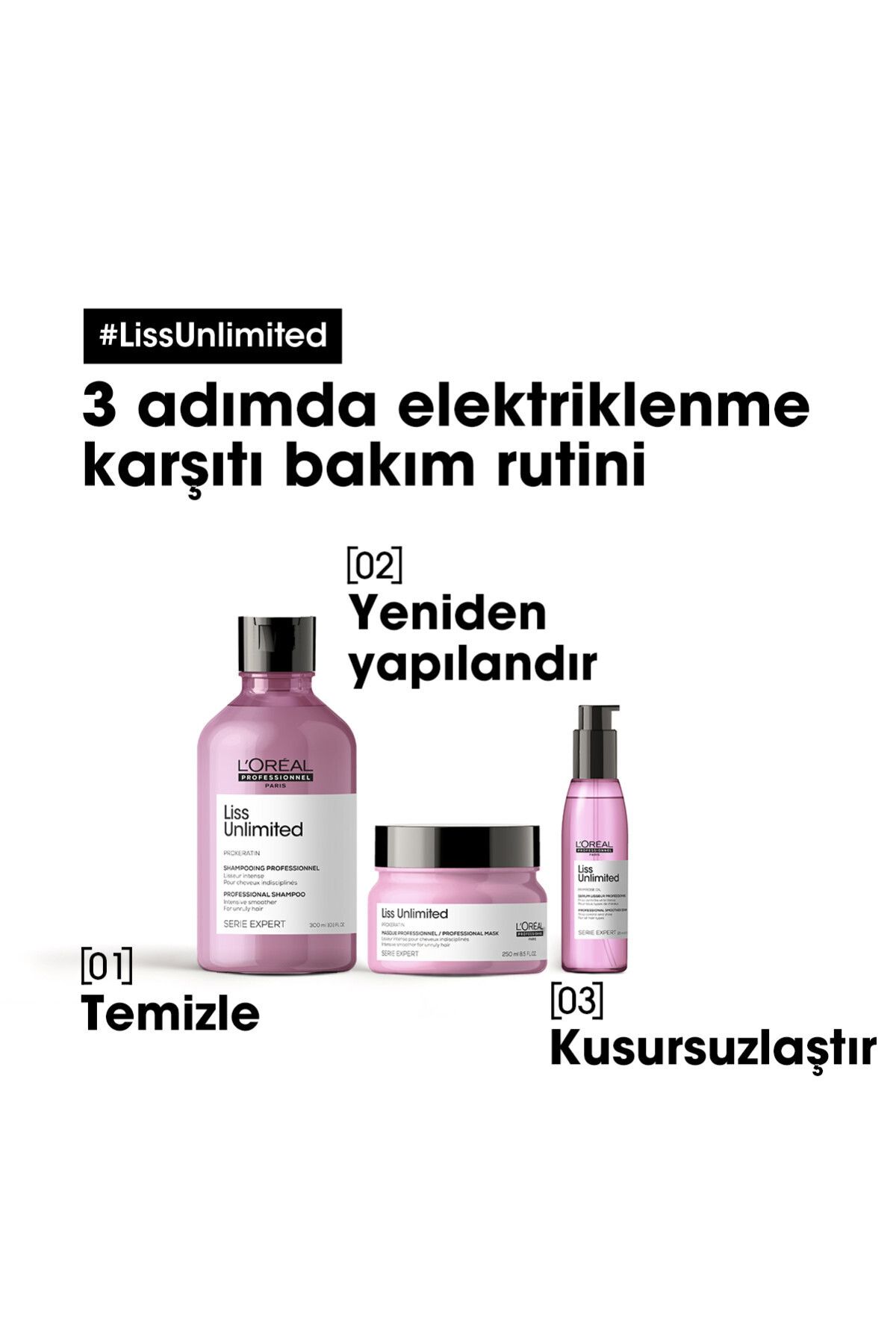 L'oreal Professionnel Serie Expert Liss Unlimited Elektriklenme Karşıtı Ve Yoğun Yumuşaklık Veren Ya-7