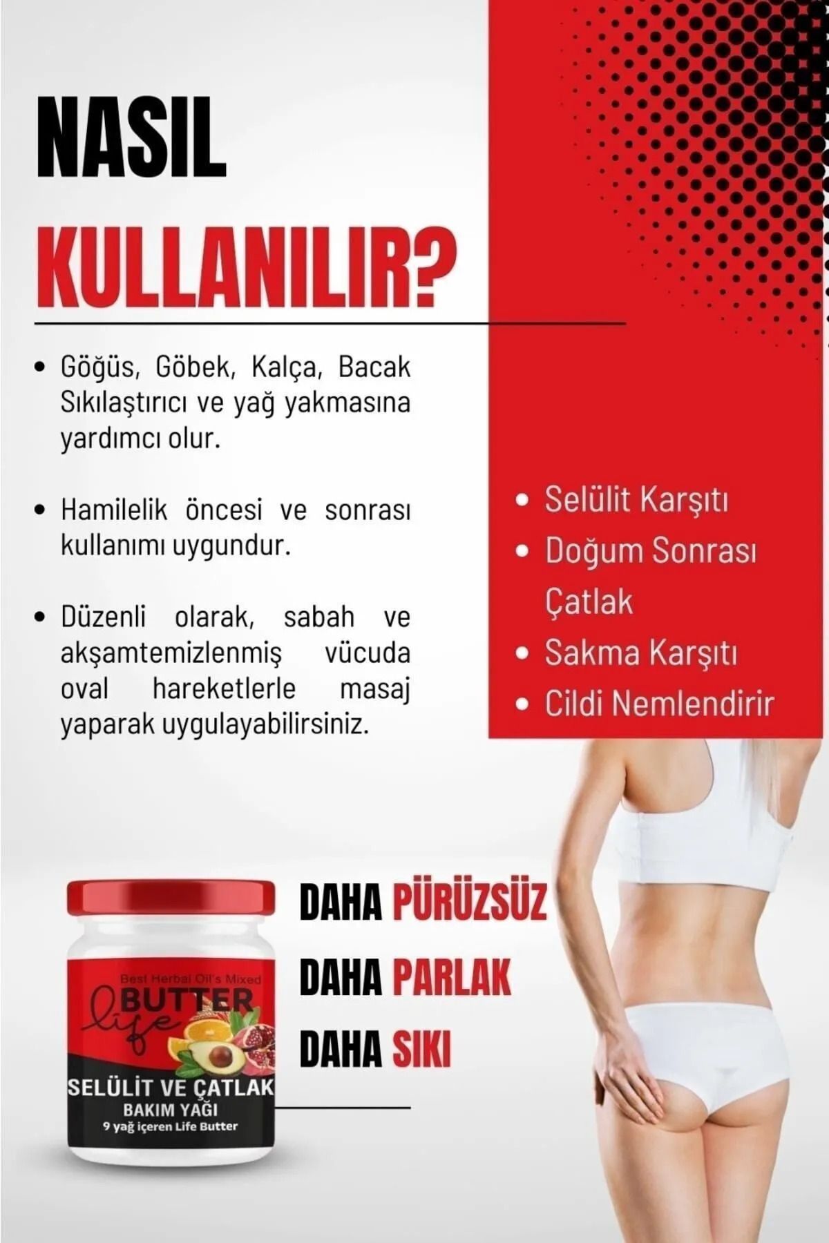 Life Butter Kalça Ve Göğüs Basen Sıkılaştırıcı Çatlak Giderici Onarıcı Ve Jel 190ml