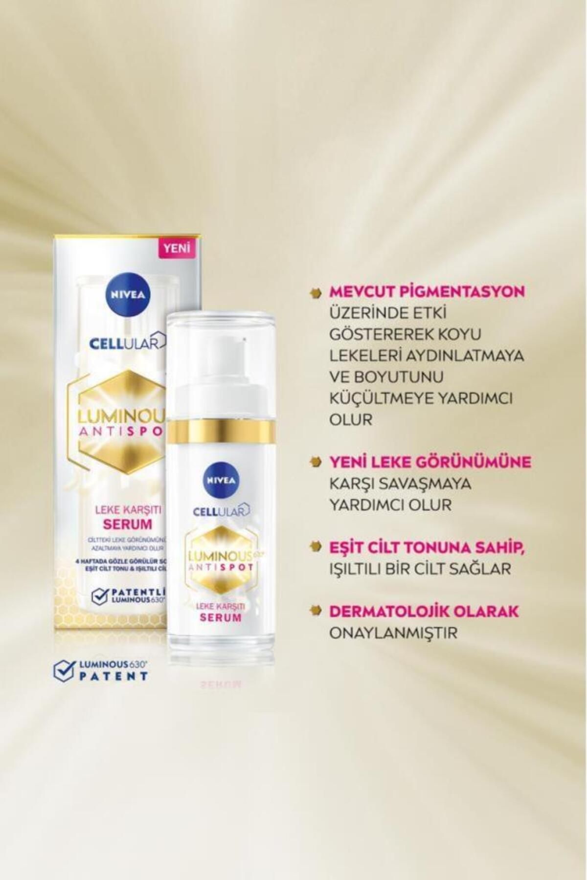 NIVEA Luminous630 Aydınlatıcı Güneş Korumalı Gündüz Yüz Kremi 40ml ve Leke Karşıtı Cilt Serumu 50ml, SPF50-6