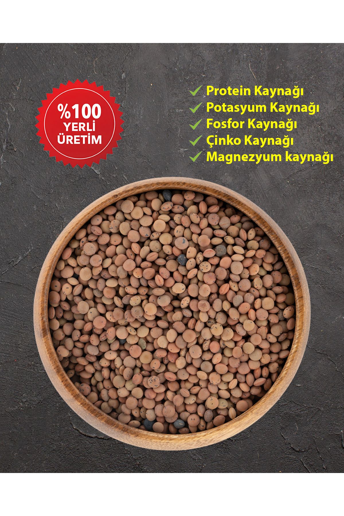 Galip Bakliyat Malatya Siyah Mercimek 1 Kg