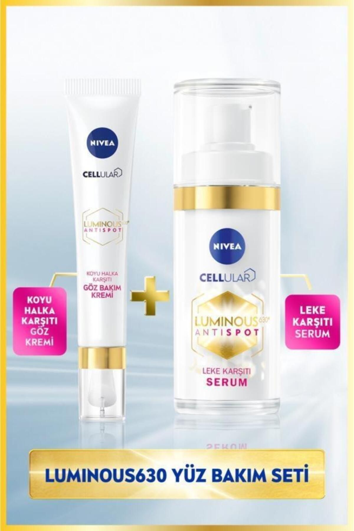 NIVEA Luminous630 Leke Karşıtı Serum 30ml Ve Luminous630 Koyu Halka Karşıtı Göz Kremi 15ml, Eşit Cilt Tonu-1