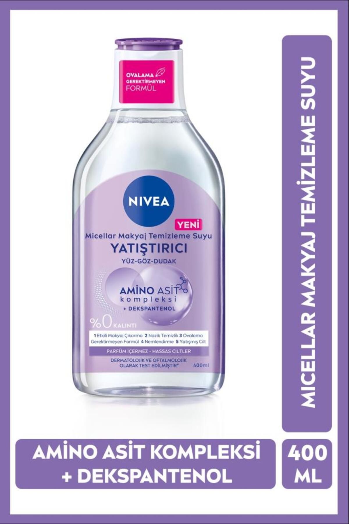 NIVEA Bb Clean Yüz Makyaj Micellair Temizleme Suyu Hassas Cilt 400 ml