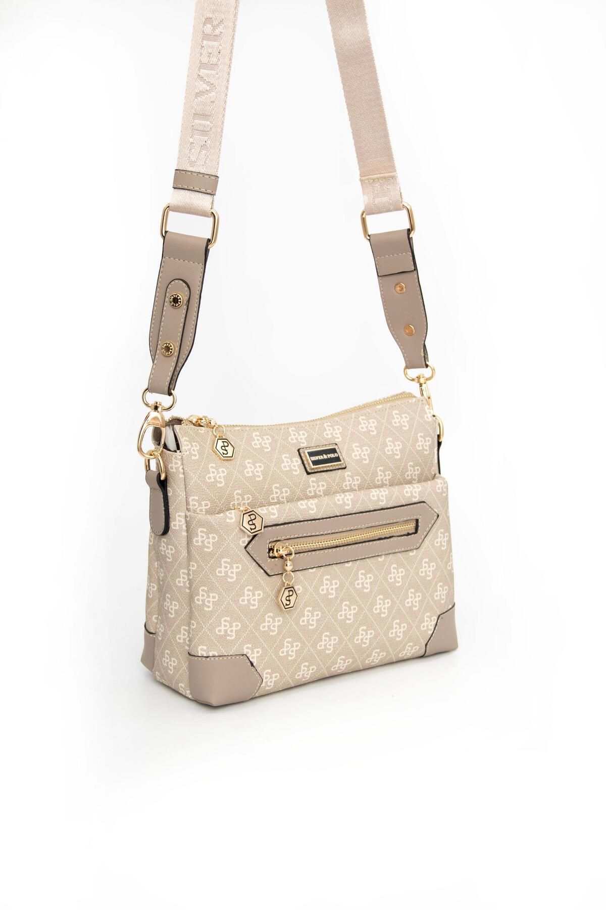 Silver Polo-Silver & Polo Sand - Geantă de damă A.Vizon SP1110 2