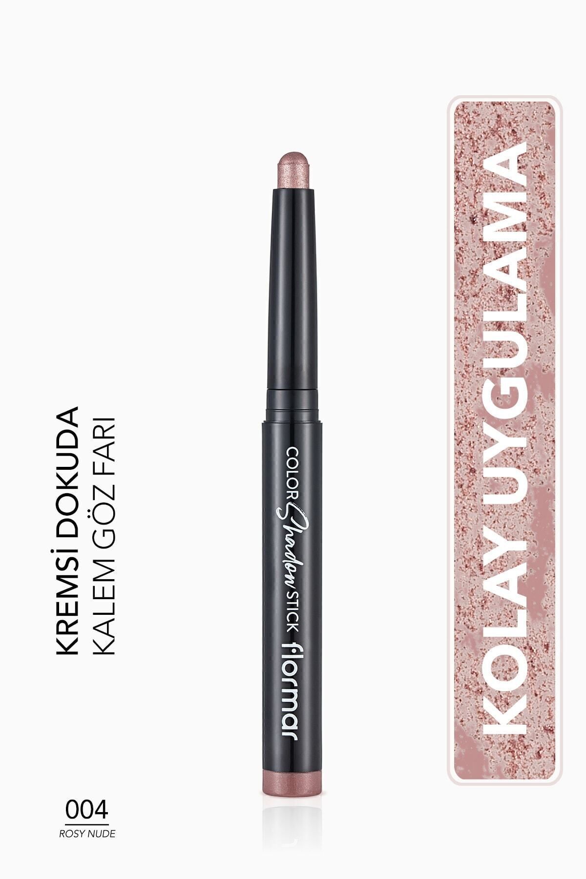 Flormar Pratik Ve Etkil Suya Dayanıklı Işıltılı Kalem Far -004 Rosy Nude-B.Q.WHİTE