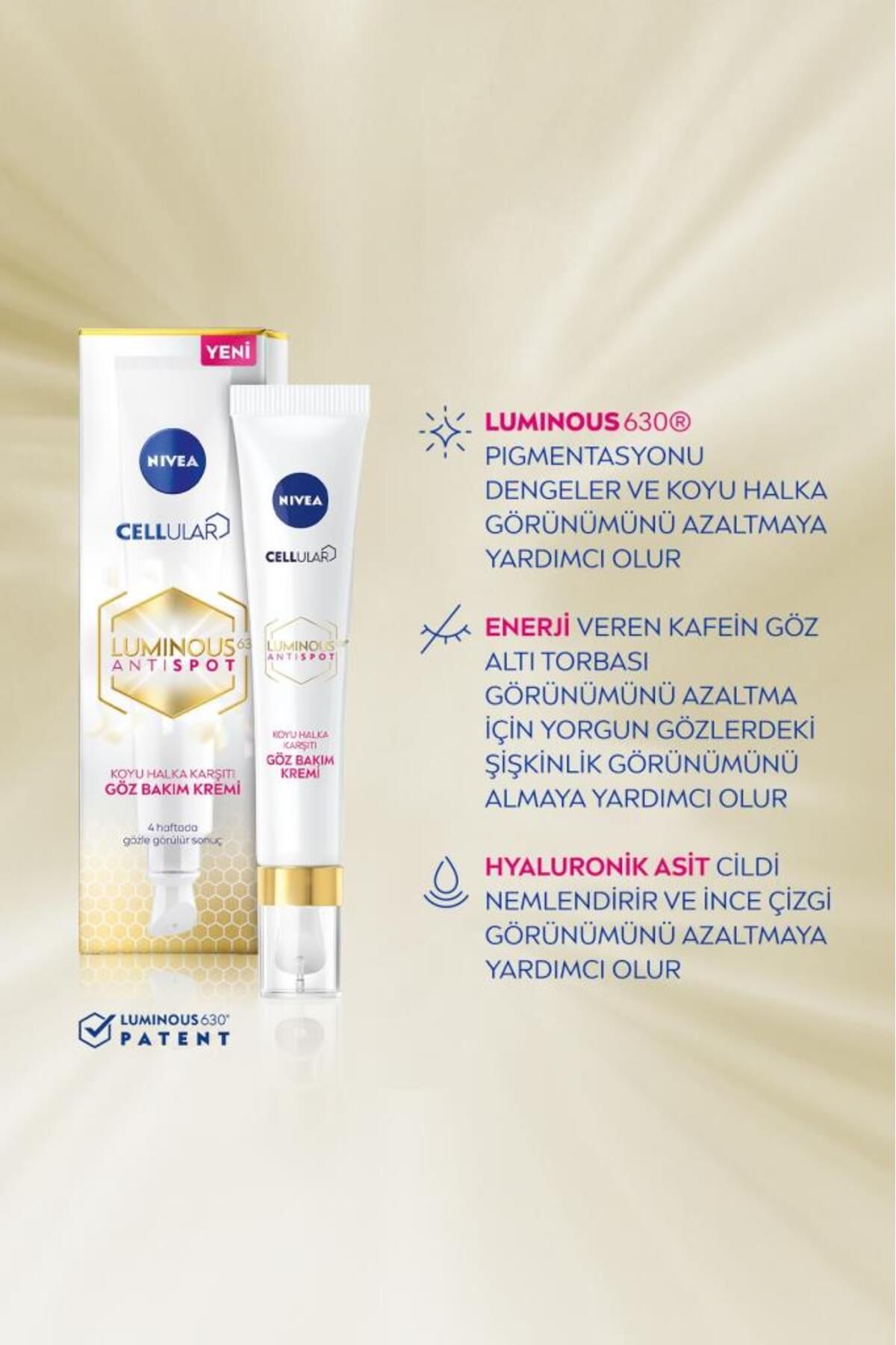 NIVEA Luminous630 Leke Karşıtı Serum 30ml Ve Luminous630 Koyu Halka Karşıtı Göz Kremi 15ml, Eşit Cilt Tonu-7