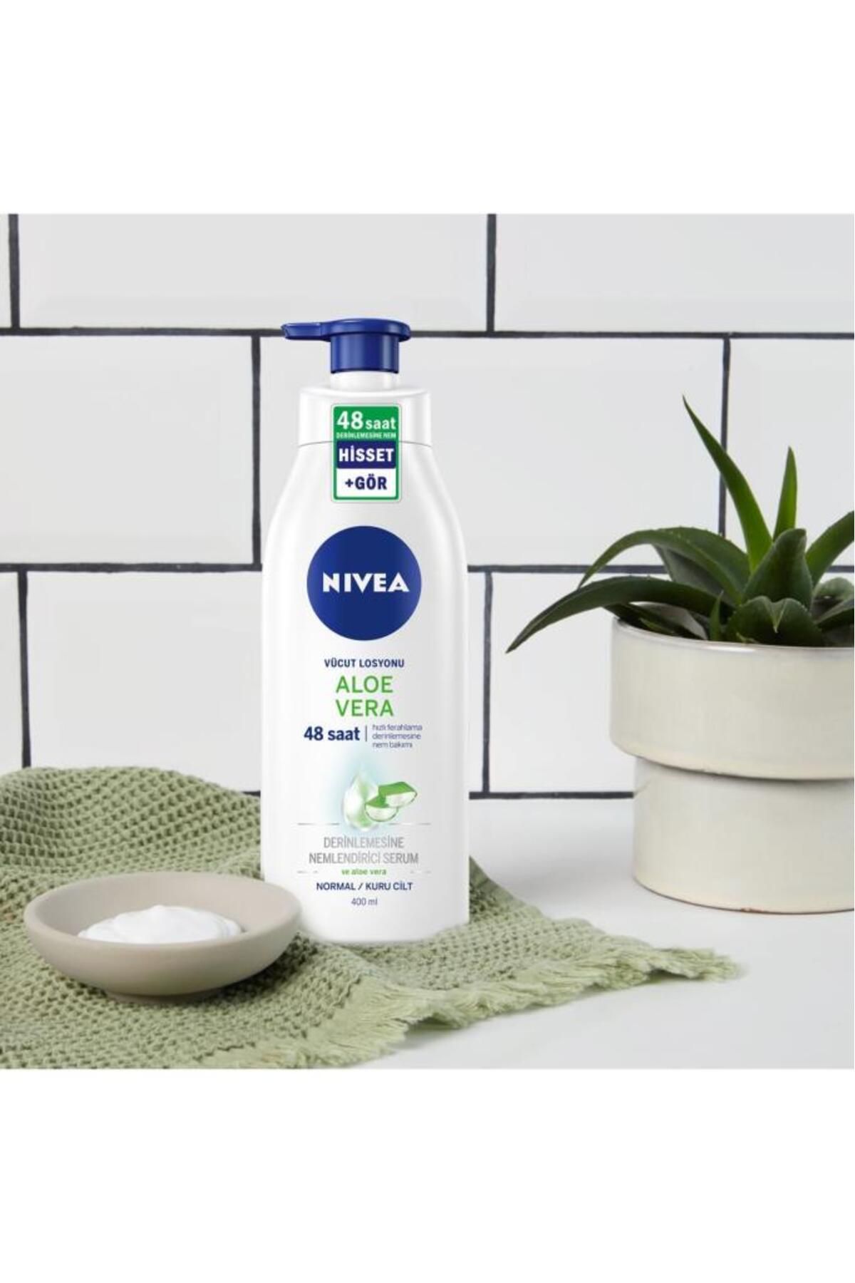 NIVEA-400ml Aloe Vera Serum - Deeply Moisturizing, Fast Refreshing, Dry Skin 6