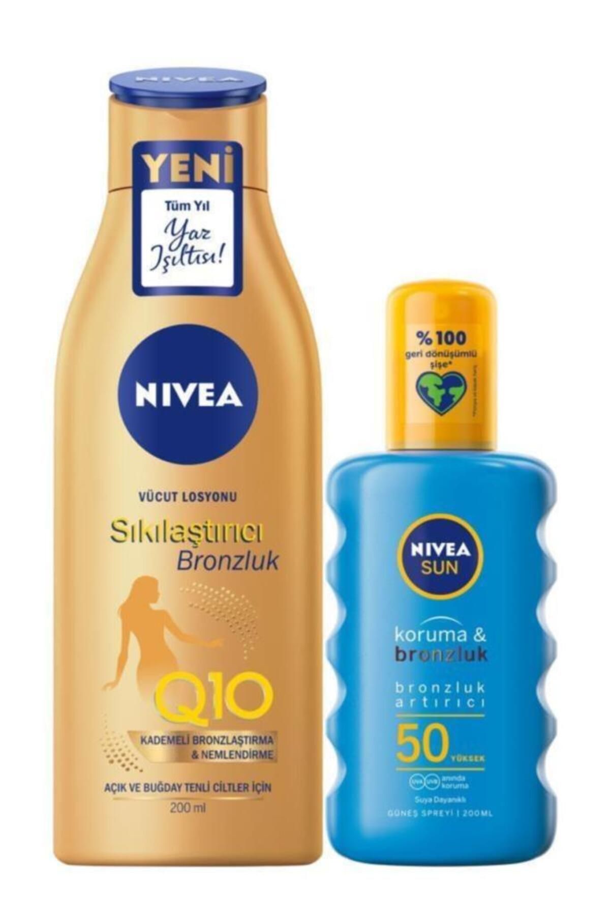 NIVEA Koruma & Bronzluk Sağlayan Güneş Spreyi Spf50 200ml Sıkılaştırıcı Doğal Bronzluk Sağl