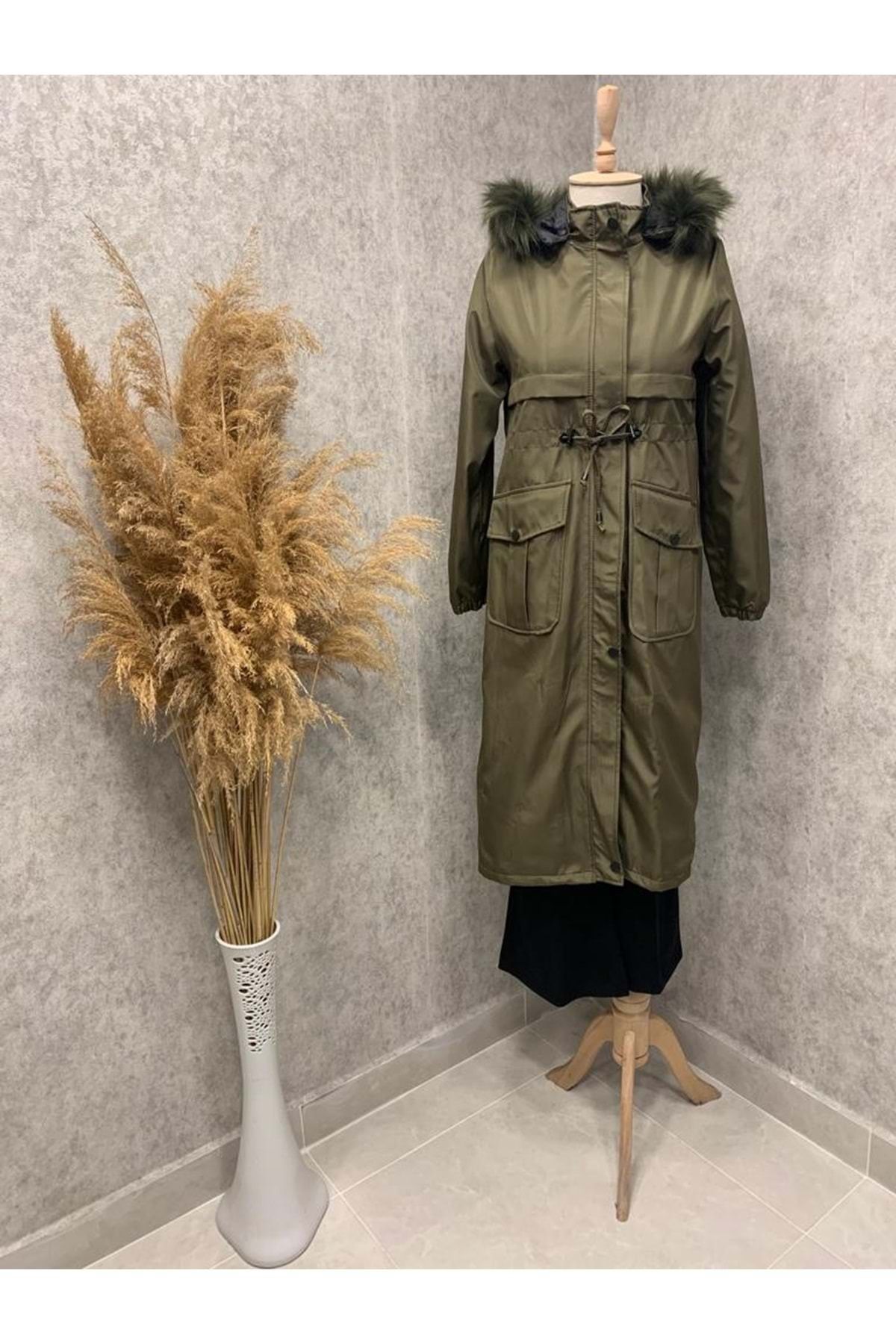 naqshestore 23K1212 NAQSHE PARKA KOLU LASTİKLİ BELİ BAĞCIKLI - NAQSHE - 23K1212 -