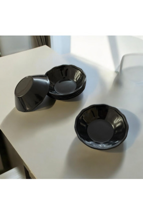 UpHome 12'li Siyah Çay Tabağı Kırılmaz - Plastik