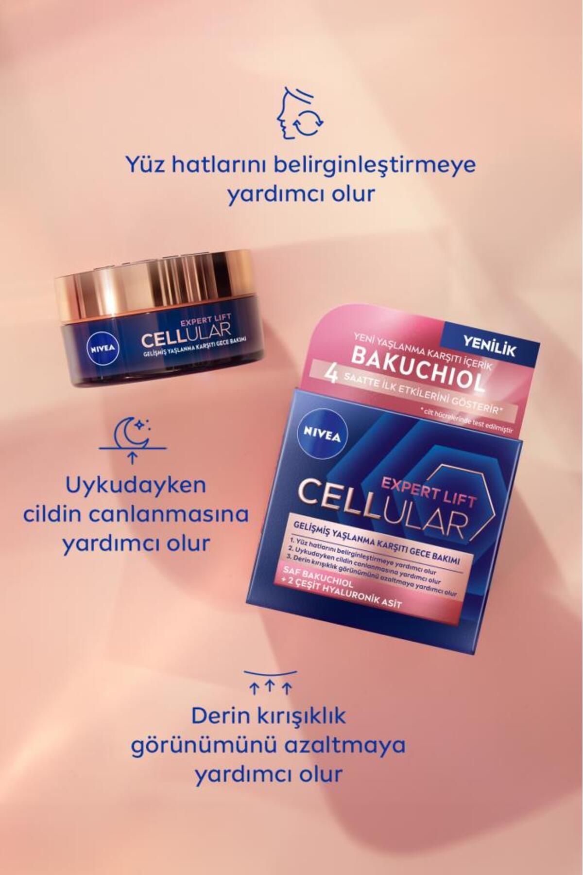 کرم ضد پیری روز و شب NIVEA Cellular Expert Lift Pure Bakuchiol 50ml