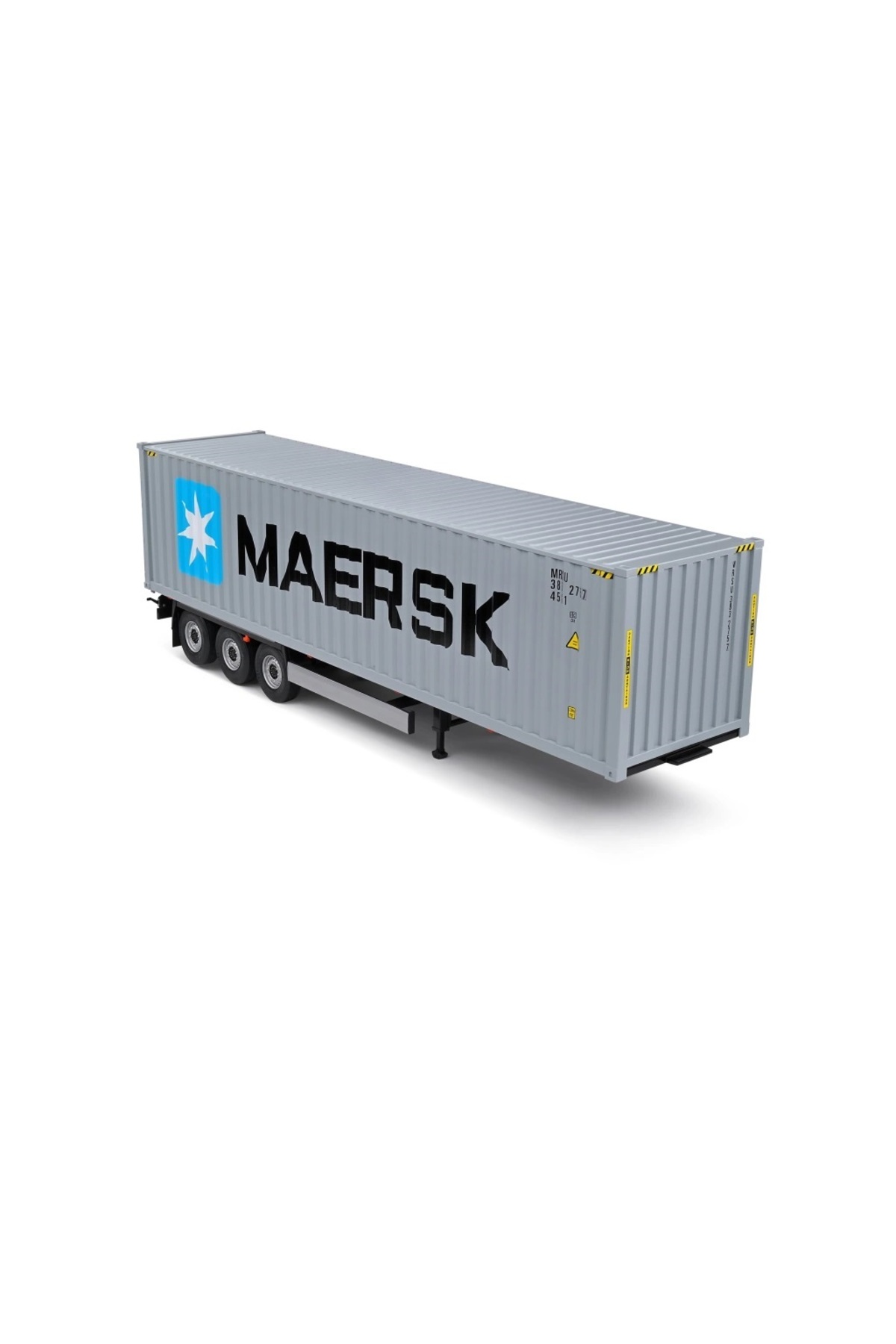 SOLIDO 1:24 Remorque Container MAERSK – Gris – Collection Miniature – Dès 14 Ans